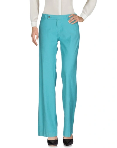 Shop True Tradition Casual Pants In Turquoise