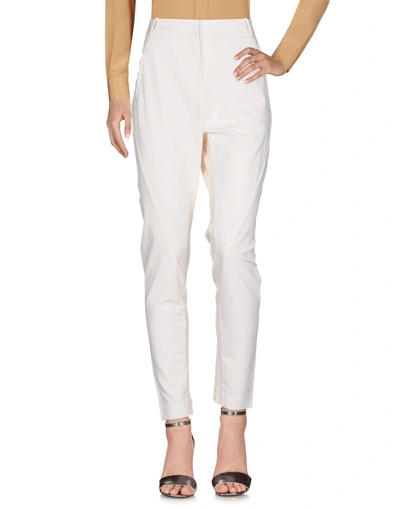 Shop By Malene Birger Casual Pants In Ivory