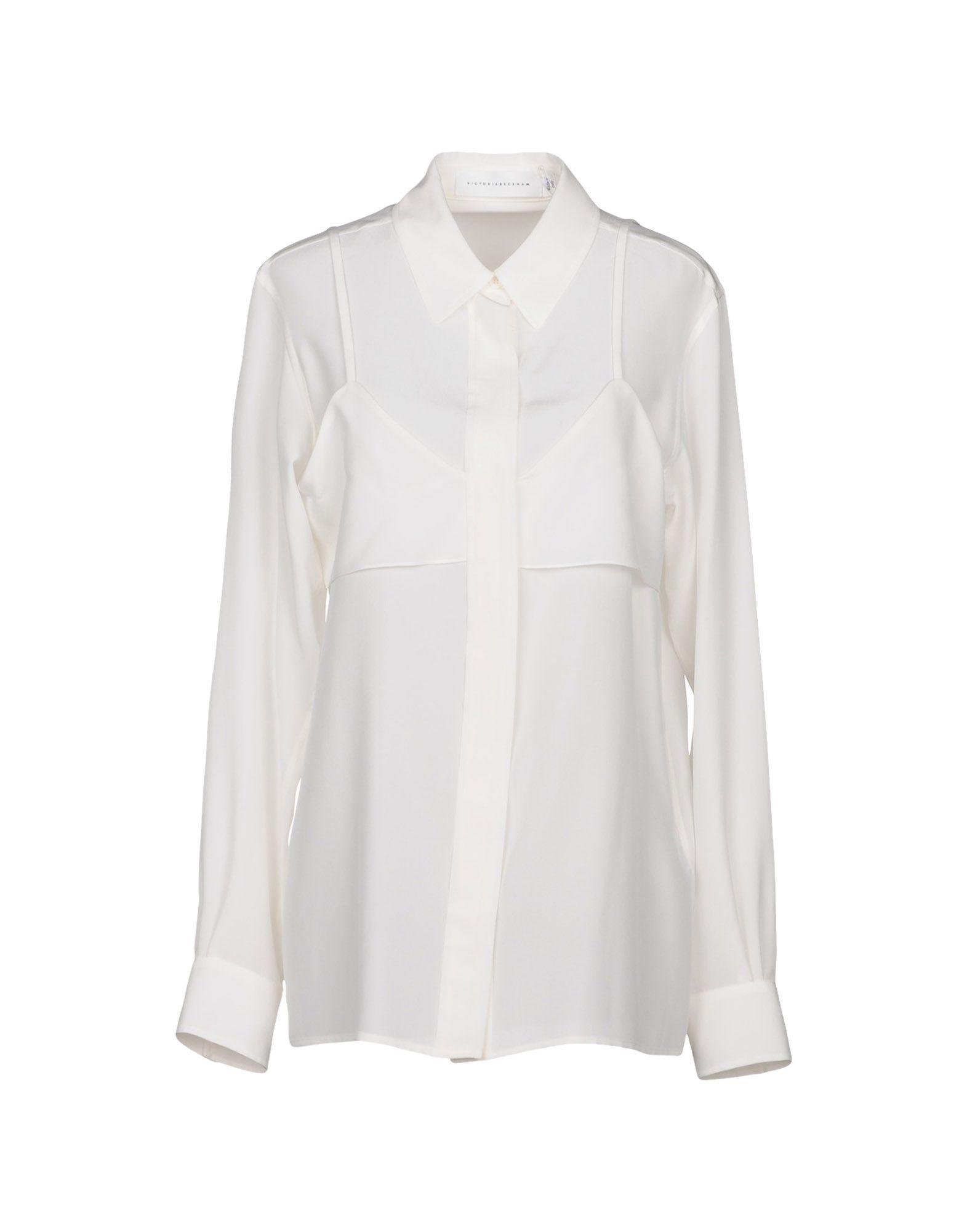 Victoria Beckham Silk Shirts & Blouses In Ivory | ModeSens