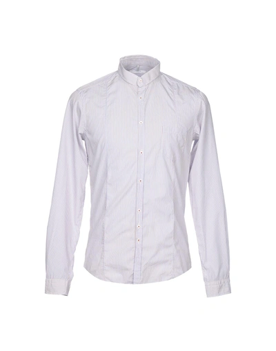 Shop Aglini Striped Shirt In White