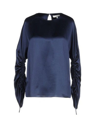 Shop Tibi Blouse In Dark Blue