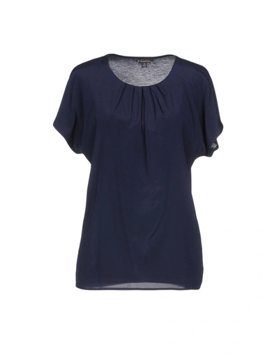 Shop Brooks Brothers Blouse In Dark Blue