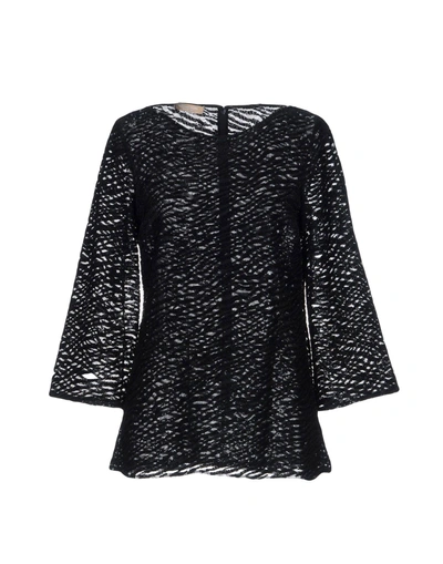 Shop Michael Kors Collection Woman Blouse Black Size 4 Polyamide, Elastane