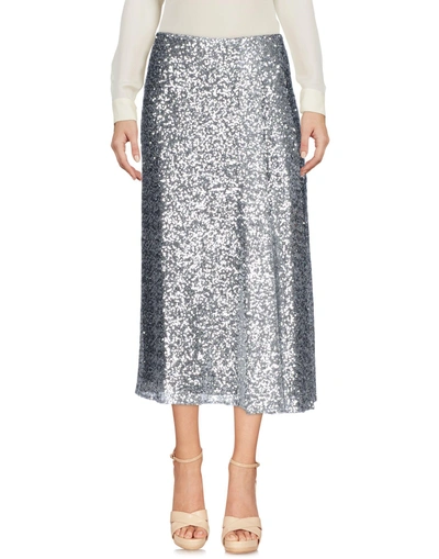 Shop Alessandro Dell'acqua Midi Skirts In Silver