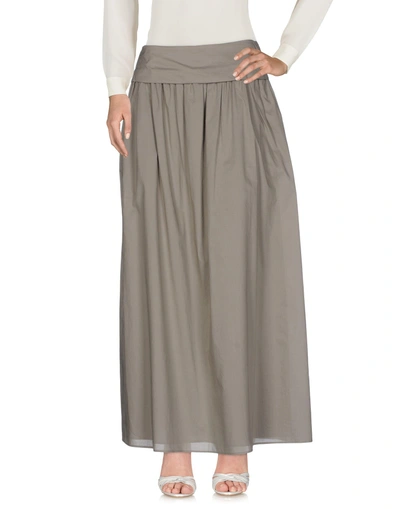 Shop Fabiana Filippi Maxi Skirts In Grey