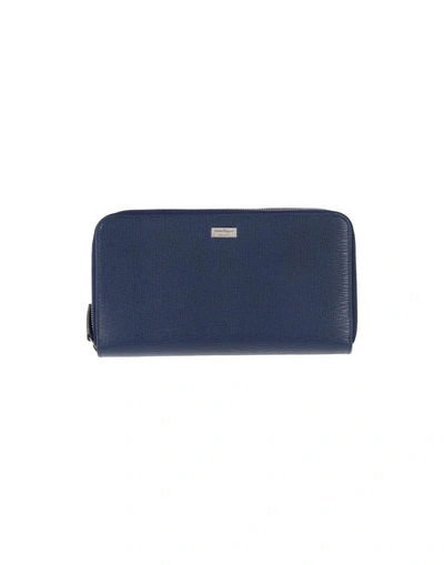 Shop Ferragamo Wallet In Dark Blue