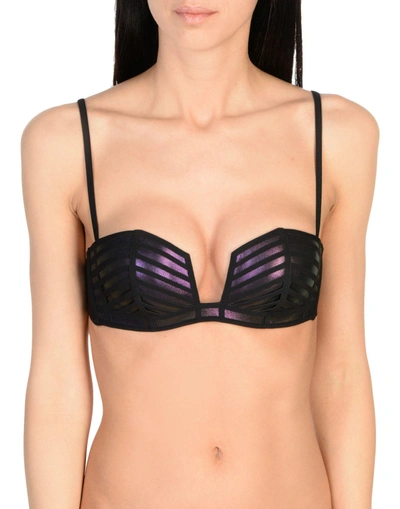 Shop La Perla Bikini Tops In Dark Purple