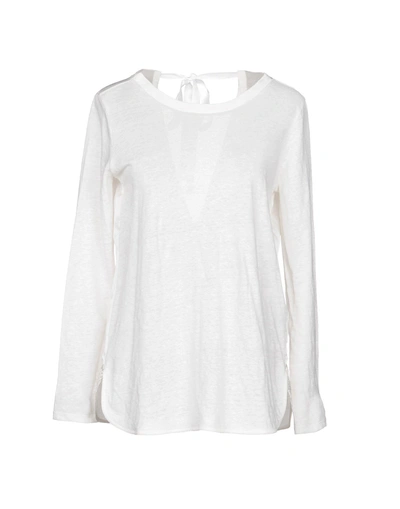 Shop Sandro T-shirt In Ivory
