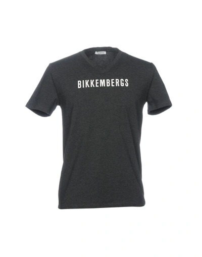 Shop Bikkembergs T-shirts In Steel Grey