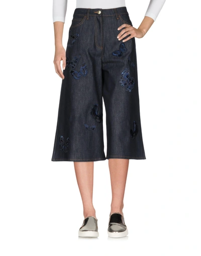 Shop Valentino Denim Pants In Blue