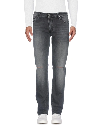 Shop Bikkembergs Man Jeans Steel Grey Size 28 Cotton, Elastane