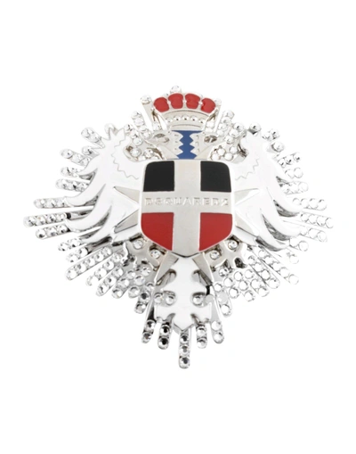 Shop Dsquared2 Brooch In Silver