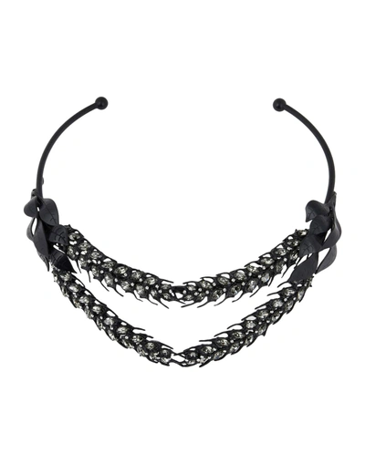 Shop Valentino Necklaces In Black