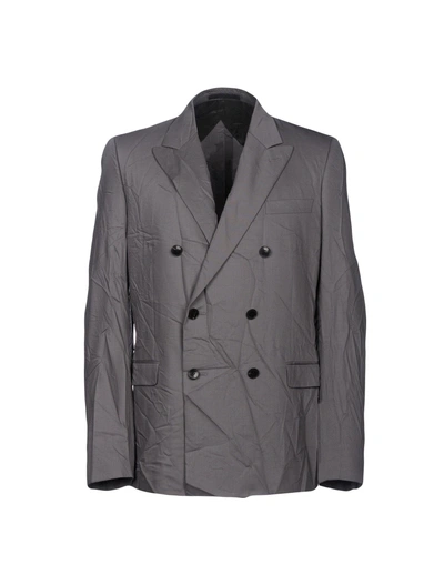Shop Valentino Garavani Man Blazer Grey Size 38 Virgin Wool, Viscose