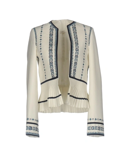 Shop Talitha Sartorial Jacket In Ivory