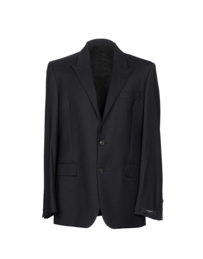 Shop Givenchy Blazer In Dark Blue