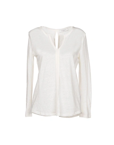 Shop Sandro Sweater In Ivory