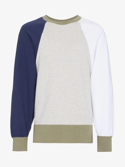 Shop Visvim Big Sleeve Cotton Sweatshirt In Nude/neutrals