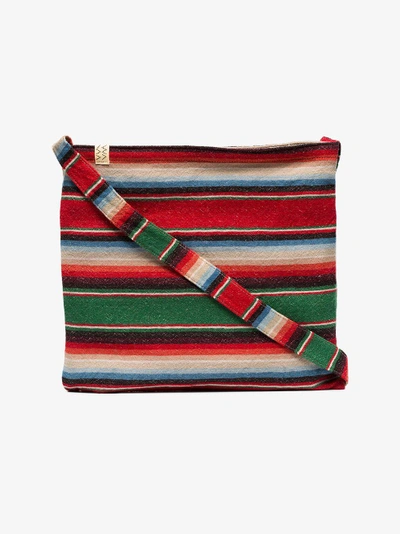 Shop Visvim Stripe Musette Bag In Multicolour