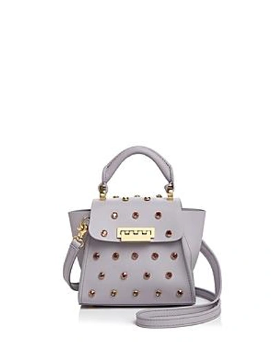 Shop Zac Zac Posen Eartha Jewel Lady Mini Leather Crossbody In Light Purple Multi/gold