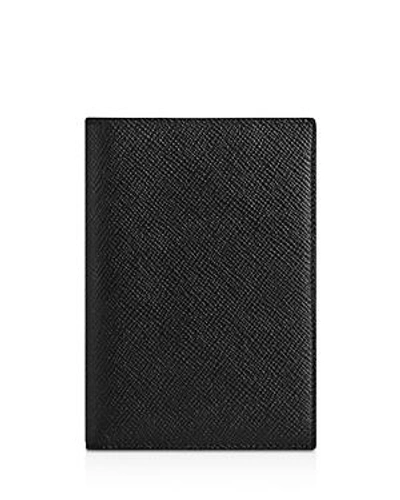 Shop Smythson Passport Cover In Black
