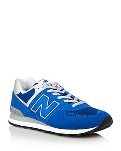 Shop New Balance Men's 574 Suede Sneakers In Classic Blue