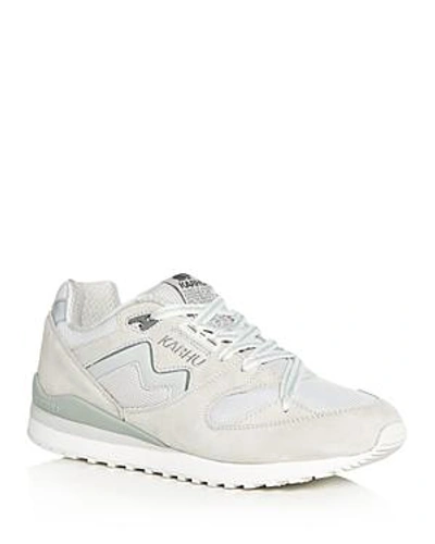 Shop Karhu Men's Synchron Lace Up Sneakers In Silver