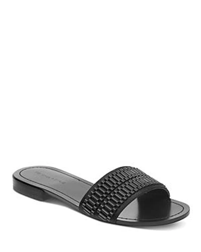 Shop Kendall + Kylie Kendall And Kylie Women's Kennedy Embellished Slide Sandals In Black