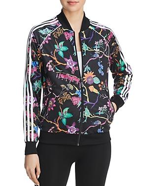 adidas black floral jacket