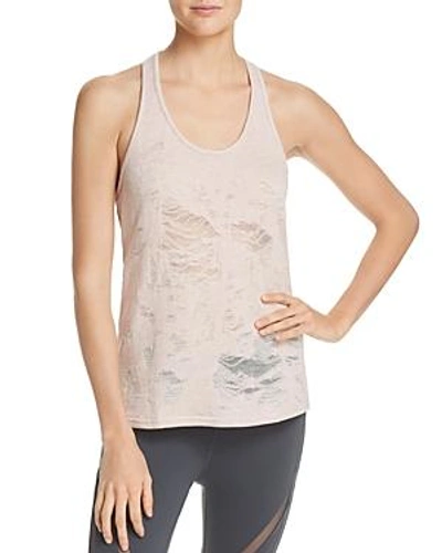 Shop Alo Yoga Pure Distressed Tank In Powder Pink