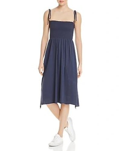 Shop Michelle By Comune Smocked-bodice Dress In Navy