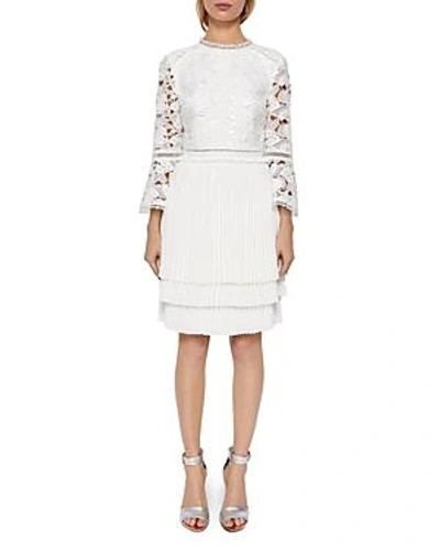 Shop Ted Baker Stefoni Textured Dress In Natural