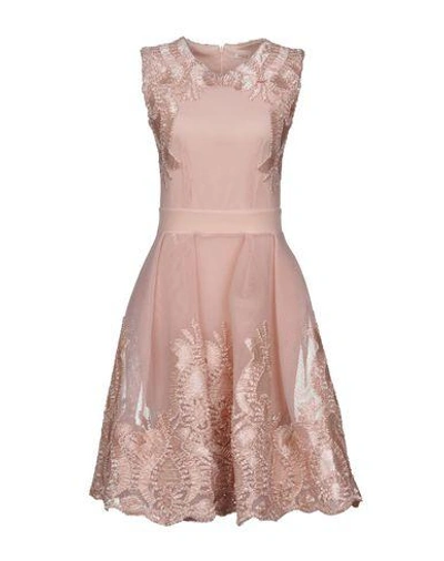 Shop Maje Knee-length Dresses In Pink