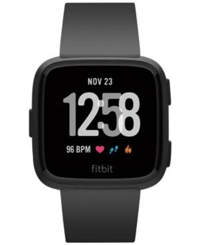 Shop Fitbit Versa Black Band Touchscreen Smart Watch 39mm