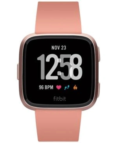 Shop Fitbit Versa Peach Band Touchscreen Smart Watch 39mm