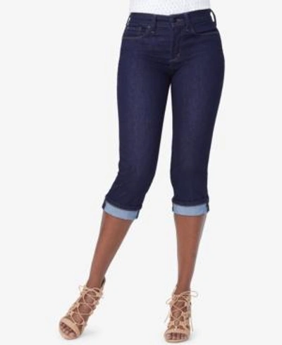 Shop Nydj Marilyn Cropped Tummy-control Jeans In Rinse