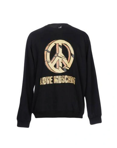 Shop Love Moschino Sweatshirts In Black
