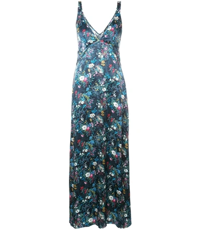 Shop R13 Navy Floral Slip Dress In Navy Multicolor