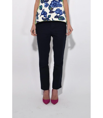 Shop Marni Blue/black Classic Trouser