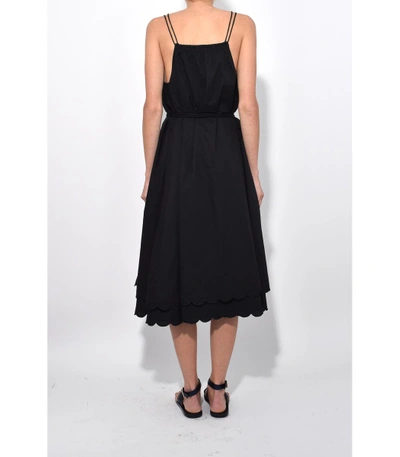 Shop Apiece Apart Black Mirage Scallop Dress