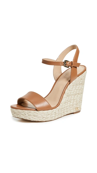 Shop Michael Michael Kors Jill Espadrille Wedges In Acorn