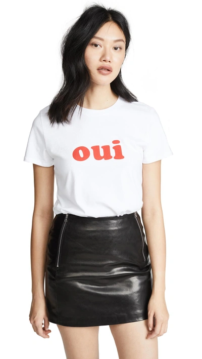 Shop Prince Peter Oui Short Sleeve Tee In White