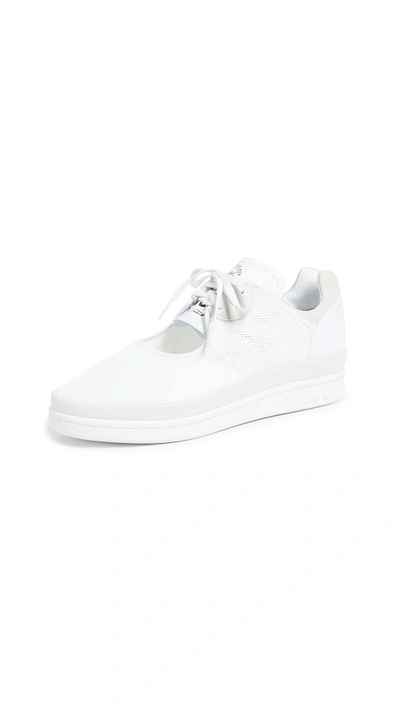 Shop Y-3 Wedge Stan Sneakers In White/core Black/white
