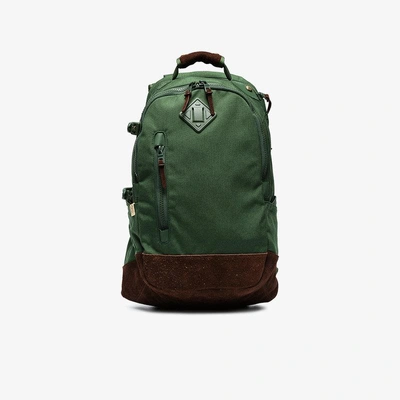 Shop Visvim Green And Brown Cordura 20l Suede Backpack