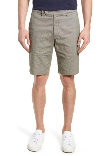 Shop Ted Baker Herbott Trim Fit Stretch Cotton Shorts In Grey Marl
