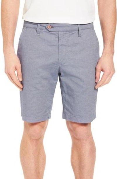 Shop Ted Baker Herbott Trim Fit Stretch Cotton Shorts In Navy