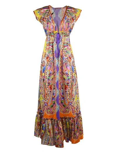 Shop Etro Paisley Print Beach Dress In Multicolour