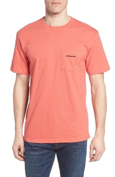 Shop Patagonia P-6 Logo Graphic T-shirt In Spiced Coral