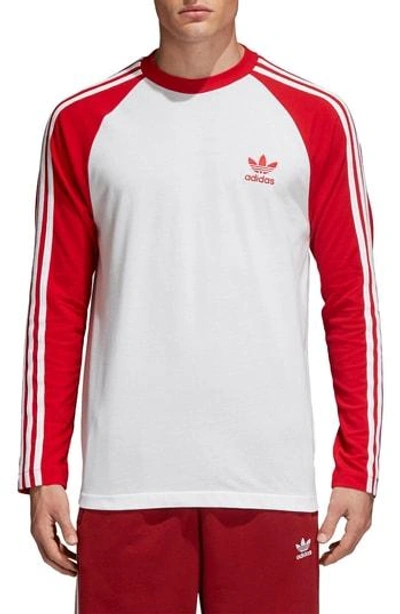 red long sleeve adidas top