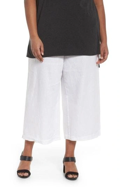 Shop Eileen Fisher Wide Leg Crop Pants In White